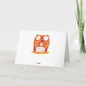 Funny Beaver houdt Happy Birthday Message-cartoon Kaart (Achterkant)