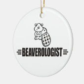 Funny Beaver Keramisch Ornament (Links)