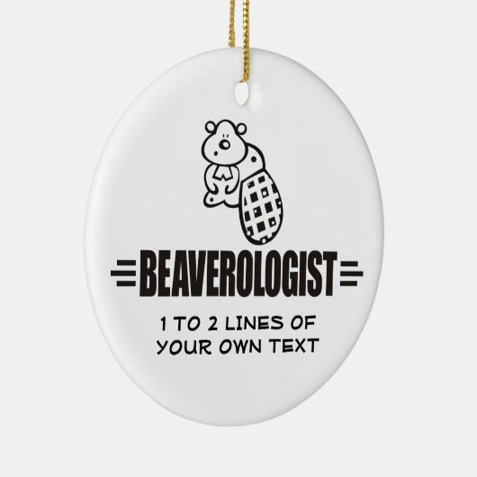 Funny Beaver Keramisch Ornament (Rechts)