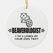 Funny Beaver Keramisch Ornament (Voorkant)
