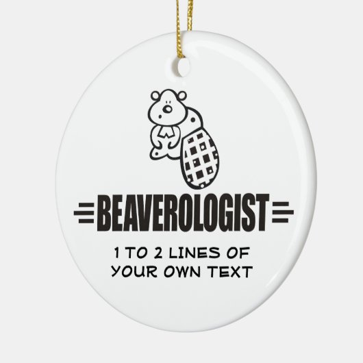 Funny Beaver Keramisch Ornament (Links)