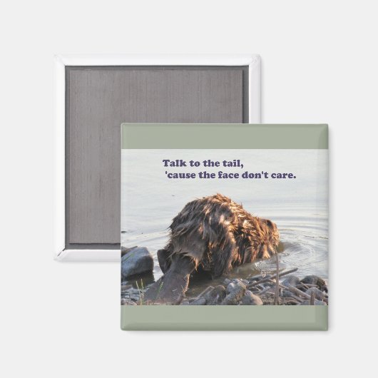 Funny Beaver Magneet (Voorkant / Achterkant)