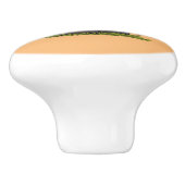 Funny beaver met kettingzaag cartoon humor keramische knop (Zijkant)