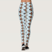 Funny beaver met kettingzaag cartoon humor leggings (Achterkant)