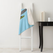 Funny beaver met kettingzaag cartoon humor sherpa deken (In situ)