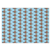 Funny beaver met kettingzaag cartoon humor tafelkleed (Voorkant (Horizontaal))