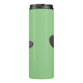 Funny beaver met kettingzaag cartoon humor thermosbeker (Achterkant)