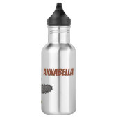 Funny beaver met kettingzaag cartoon humor waterfles (Rechts)