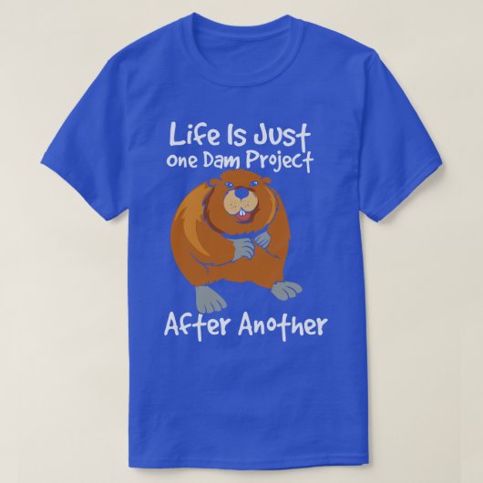 Funny Beaver Project Manager T-shirt (Design voorkant)
