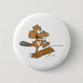 Funny Beaver Ronde Button 5,7 Cm (Voorkant)