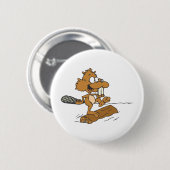 Funny Beaver Ronde Button 5,7 Cm (Voorkant /achterkant)