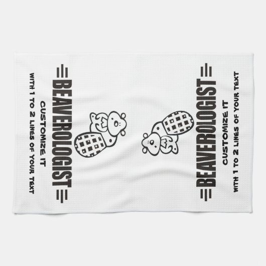 Funny Beaver Theedoek (Horizontaal)