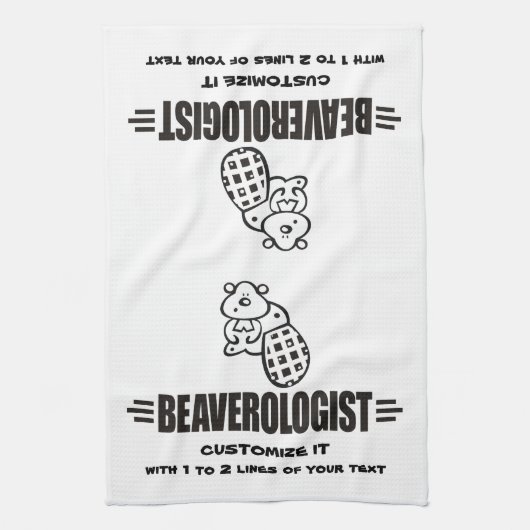 Funny Beaver Theedoek (Verticaal)
