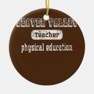 Funny Beaver Valley Physical Education Keramisch Ornament