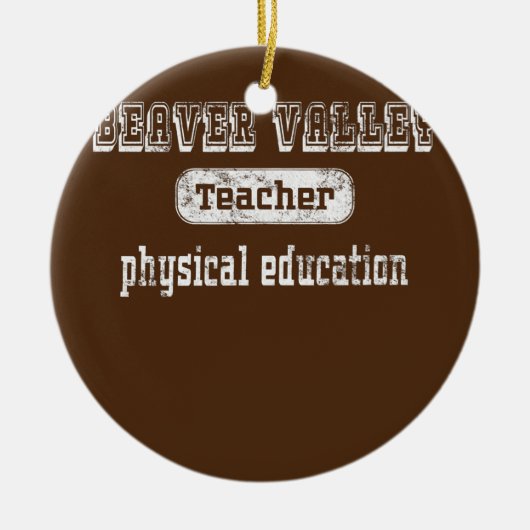 Funny Beaver Valley Physical Education Keramisch Ornament (Voorkant)