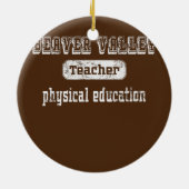 Funny Beaver Valley Physical Education Keramisch Ornament (Achterkant)