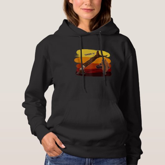 Funny Beaver Zip Hoodie (Voorkant)
