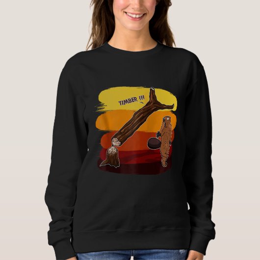 Funny Beaver Zip Trui (Voorkant)