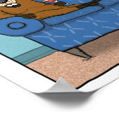 Funny Beavers die niet bezig zijn Poster (Hoek)