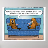 Funny Beavers die niet bezig zijn Poster (Voorkant)