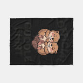 Funny Beavers Hugging Cuddle Fleece Deken (Voorkant (Horizontaal))