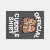 Funny Beavers Hugging Cuddle  Fleece Deken (Voorkant (Horizontaal))