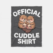 Funny Beavers Hugging Cuddle  Fleece Deken (Voorkant)