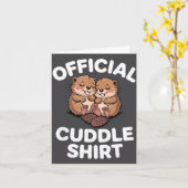 Funny Beavers Hugging Cuddle  Kaart (Gele Bloem)