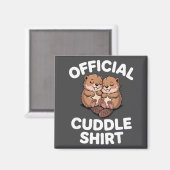 Funny Beavers Hugging Cuddle  Magneet (Voorkant / Achterkant)