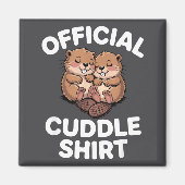 Funny Beavers Hugging Cuddle  Magneet (Voorkant)