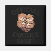 Funny Beavers Hugging Cuddle  Magneet (Voorkant)