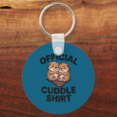 Funny Beavers Hugging Cuddle  Sleutelhanger (Voorkant)