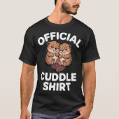 Funny Beavers Hugging Cuddle  T-shirt (Voorkant)