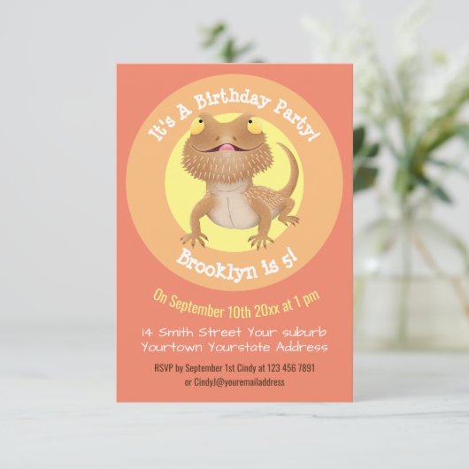 Funny bebaarde cartoon kaart (Staand voorkant)