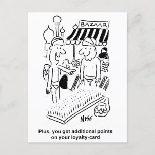 Funny Bed of Nails Indian Bazaar Marketplace Briefkaart