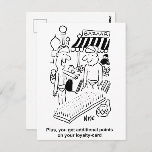 Funny Bed of Nails Indian Bazaar Marketplace Briefkaart (Voorkant / Achterkant)