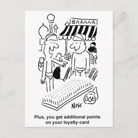 Funny Bed of Nails Indian Bazaar Marketplace Briefkaart (Voorkant)