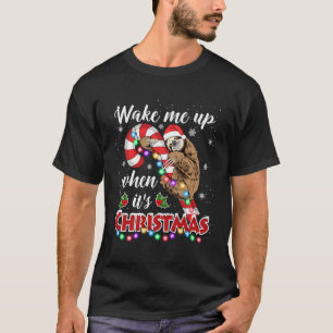 Funny Bed Slapen Luiaard Kerstmis Pyjama Top Schat