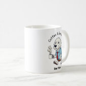 Funny Bedlington Terrier Dog Business Suit Coffee  Koffiemok (Voorkant rechts)