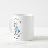 Funny Bedlington Terrier Dog Business Suit Coffee  Koffiemok (Voorkant links)