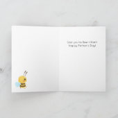 Funny Bee Animal Pun Vaderdag Kaart (Binnen)