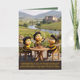 Funny Bee Birthday Card Kaart