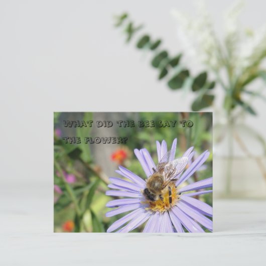 Funny Bee Briefkaart (Staand voorkant)