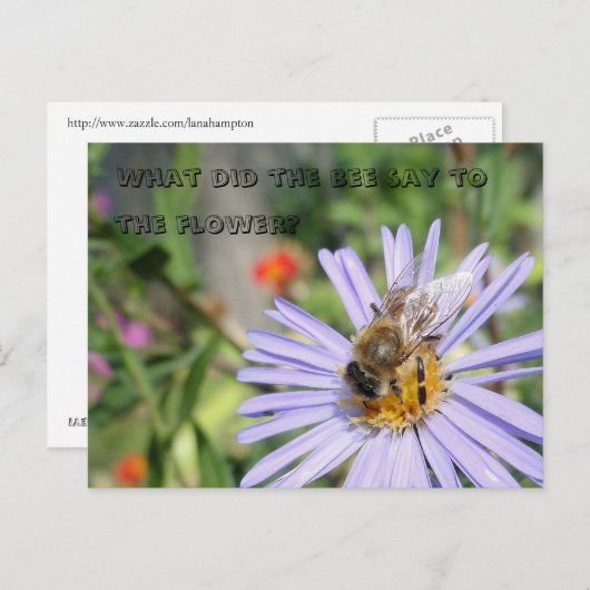 Funny Bee Briefkaart (Voorkant / Achterkant)