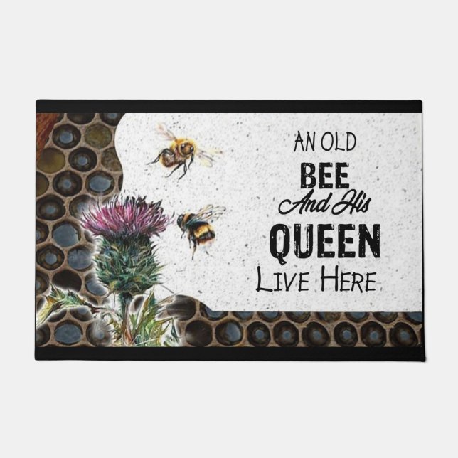 Funny Bee Doormat, Cute Bee Lover Gift, Bee Quote Deurmat (Voorkant)