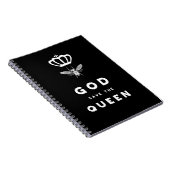 Funny Bee. God redt de koningin. Nerdy Humor Notitieboek (Rechterzijde)