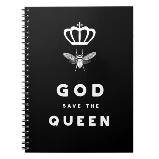 Funny Bee. God redt de koningin. Nerdy Humor Notitieboek (Voorkant)