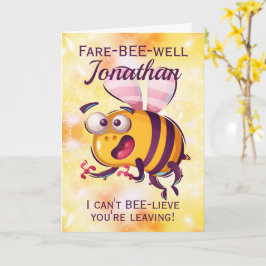 Funny Bee Goodbye Leaving Kaart