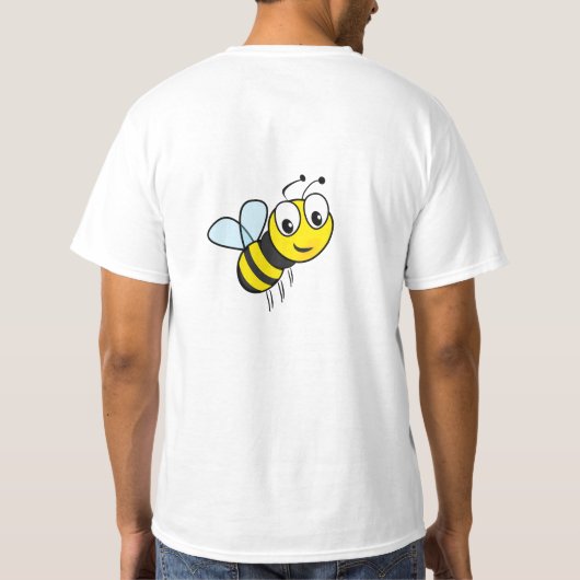 Funny Bee Graphic & Quote Mannen T-Shirt (Achterkant)