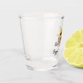 Funny Bee Happy Shot Glas (Links)